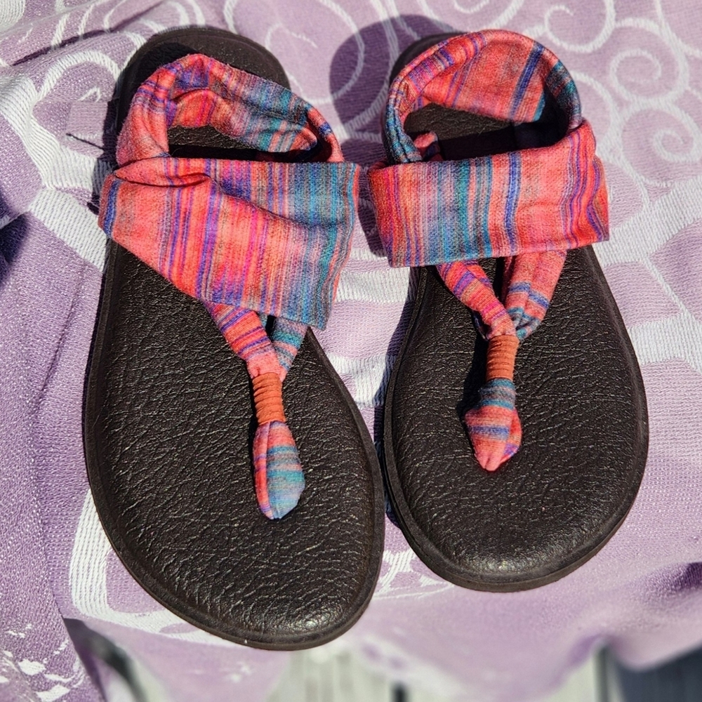 Sanuk Multicolor Striped Sandals